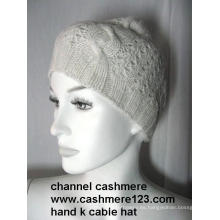 Gorro de cachemir tejido a mano Ty0916